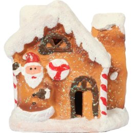 Ceramiczny Domek z Piernika z Podświetleniem LED 9cm - Świąteczna Dekoracja