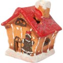Ceramiczny Domek z Piernika ze Światłem LED - Świąteczna Dekoracja