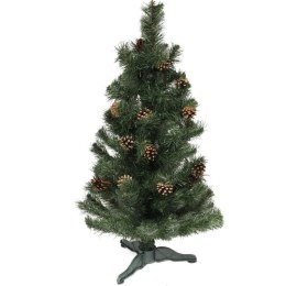 Choinka Dekoracyjna z Szyszkami 90 cm - Zielona, do Wnętrz