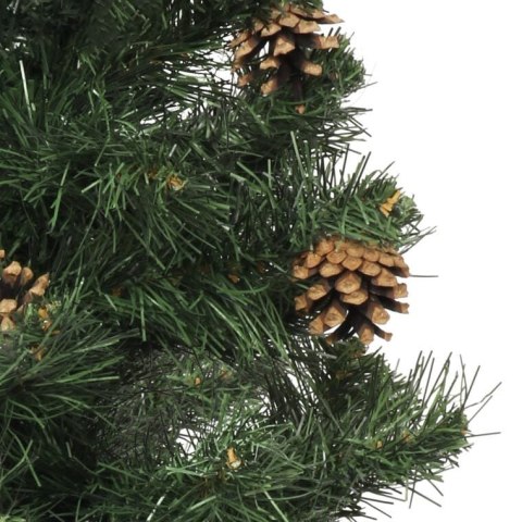 Choinka Dekoracyjna z Szyszkami 90 cm - Zielona, do Wnętrz