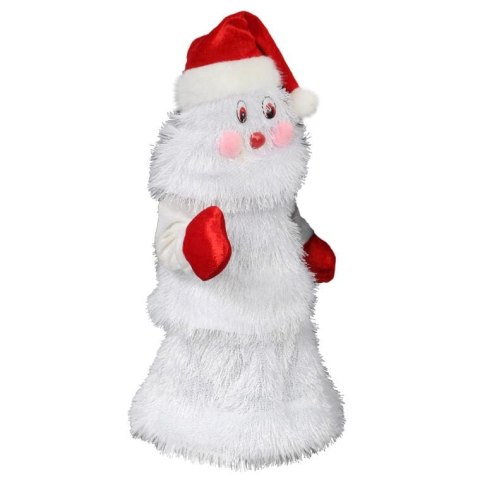 Choinka Mikołajkowa z LED Tańcząca w Rytmie Muzyki, Biała, 25 cm