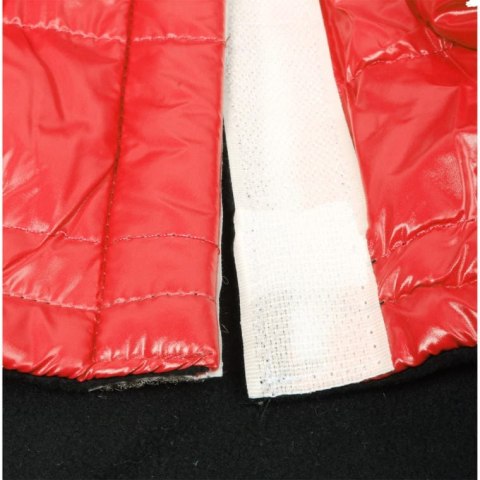 Ciepła Kurtka dla średnich psów z wodoodpornym materiałem i polarem, Kolor Czerwony, Rozmiar M