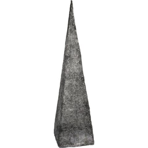 Czarno-Srebrna Choinka Stożkowa z Sizalu 40 cm