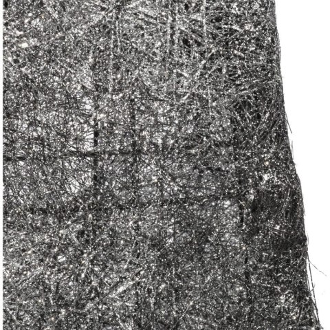 Czarno-Srebrna Choinka Stożkowa z Sizalu 40 cm