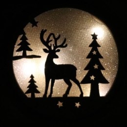 Dekoracja świetlna ZAWIESZKA drewniana okrągła II 11 cm