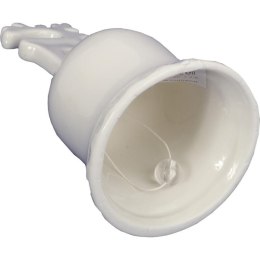 Dzwonek Ceramiczny ze Szkliwionego Ceramiki z Figurką Renifera na Świąteczny Stół - Biały