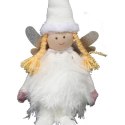 ELF DZIEWCZYNKA ZE SREBRNYMI SKRZYDŁAMI 40CM
