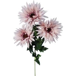 Gałązka 3 gerber sztucznych, pudrowy róż