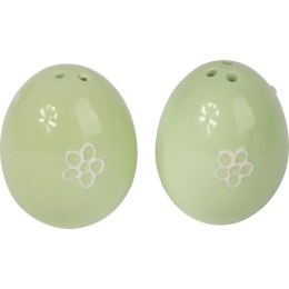 JAJKA CERAMICZNE SOLNICZKA PIEPRZNICZKA ZESTAW ZIELONY