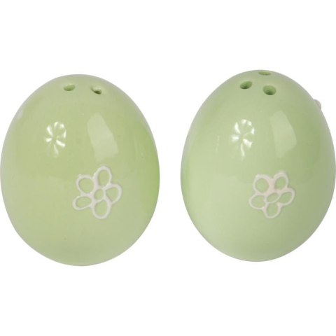 JAJKA CERAMICZNE SOLNICZKA PIEPRZNICZKA ZESTAW ZIELONY