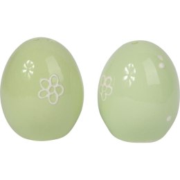 JAJKA CERAMICZNE SOLNICZKA PIEPRZNICZKA ZESTAW ZIELONY
