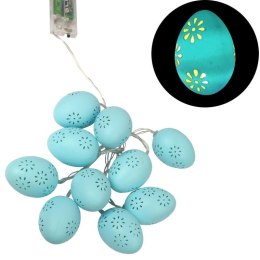 JAJKA GIRLANDA ŚWIETLNA LAMPKI LED WIELKANOC NIEBIESKIE