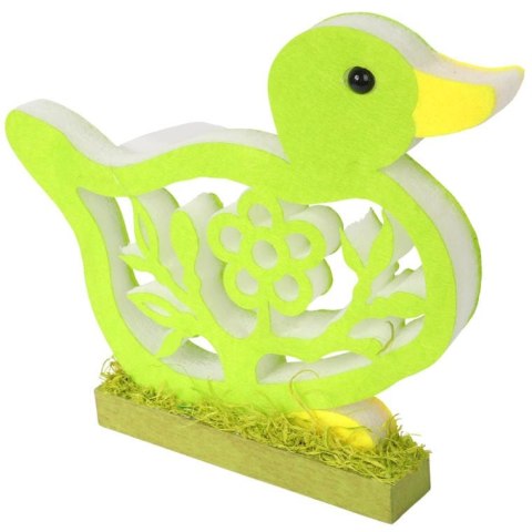 KACZKA WIELKANOCNA Z PIANKI FIGURKA STOJĄCA ZIELONA