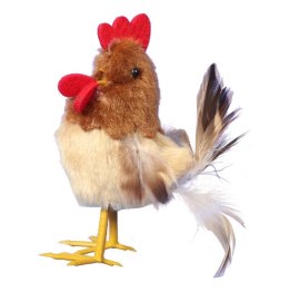 KOGUT PLUSZOWY Z PIÓRAMI FIGURKA WIELKANOCNA