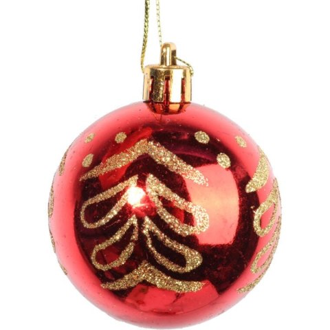 KPL.9 BOMBEK PLASTIKOWYCH CZERWONO POMARAŃCZOWYCH 6 CM