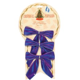 Komplet 3 Kokardek Niebiesko-Fioletowych