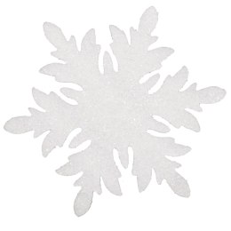 Komplet 6 Białych Zawieszek w Kształcie Śnieżynek 14 cm