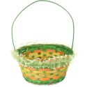 Koszyk wielkanocny z falbanką do święconki fi 21 cm