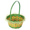 Koszyk wielkanocny z falbanką do święconki fi 21 cm