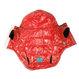 Kurtka Ochronna dla Psa XL Czerwono-Czarna Wodoodporna i Termoizolacyjna