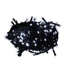 Lampki Choinkowe Zewnętrzne 200 LED z Efektem Flash i Dodatkowym Gniazdem, Białe, Zasilanie Sieciowe, Przepalenie Jednej Diod ni