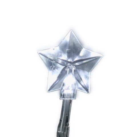 Lampki choinkowe 25 led gwiazdki na baterie zimny biały