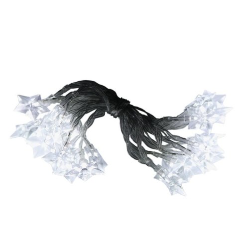 Lampki choinkowe 25 led gwiazdki na baterie zimny biały