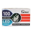 Lampki choinkowe zewnętrzne 100 LED, kolor zimny biały, 8m, zasilanie sieciowe, przewód miedziany