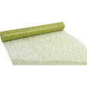 ORGANZA ZIELONA Z NADRUKIEM BROKATOWYM 0,50 x 10 m