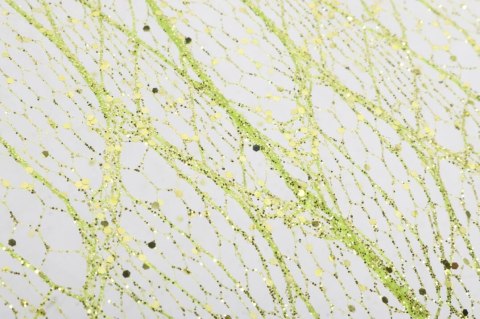 ORGANZA ZIELONA Z NADRUKIEM BROKATOWYM 0,50 x 10 m