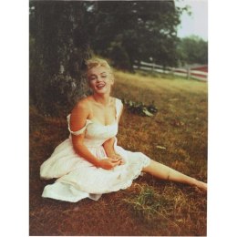 Obraz Merlin Monroe na trawie płótno 26cm x 20cm