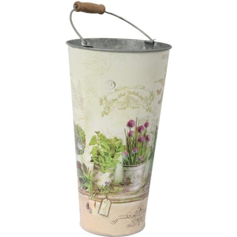 Ocynkowana Osłonka Dekoracyjna w Stylu Prowansalskim z Motywem Kwiatowym Butterfly