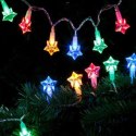 Ozdobne lampki choinkowe LED w kształcie gwiazdek z kolorowymi światłami na baterie