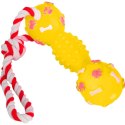 Piszczący Gryzak dla Psa na Sznurku Żółty - Wytrzymały i Bezpieczny