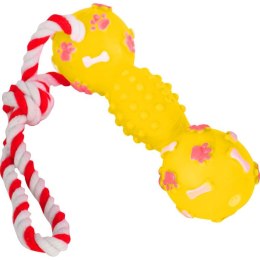 Piszczący Gryzak dla Psa na Sznurku Żółty - Wytrzymały i Bezpieczny