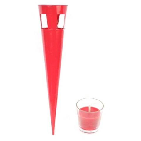 Pochodnia zapachowa Citronella w metalowej obudowie - kolor czerwony