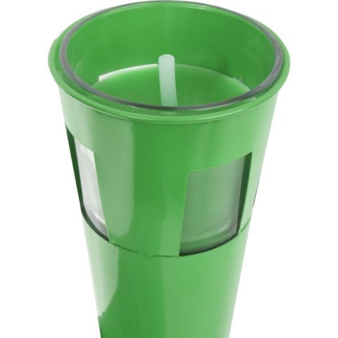 Pochodnia zapachowa z citronellą - Metalowa, zielona, 36cm, do użytku na zewnątrz