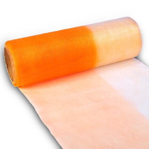 Pomarańczowa Organza Wiosenna na Dekoracje i Kompozycje Kwiatowe 2.7m x 15cm