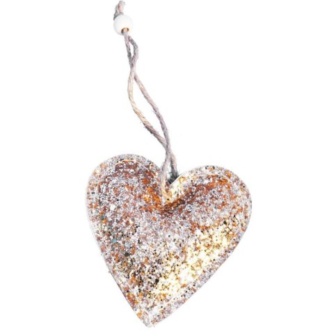 SERCE ZAWIESZKA BROKATOWA ZŁOTA