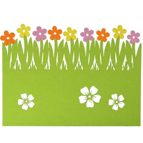 Serweta Filcowa Wielkanocna 41x30 cm - Zielony Podkładek Deserowy Wielokrotnego Użytku