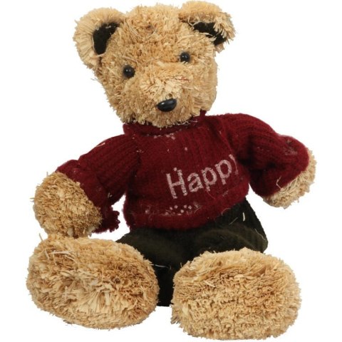 Siedzący Miś z Trocin w Brązowym Sweterku