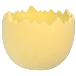 Skorupka ceramiczna pojemnik na rzeżuchę żółta 11 cm