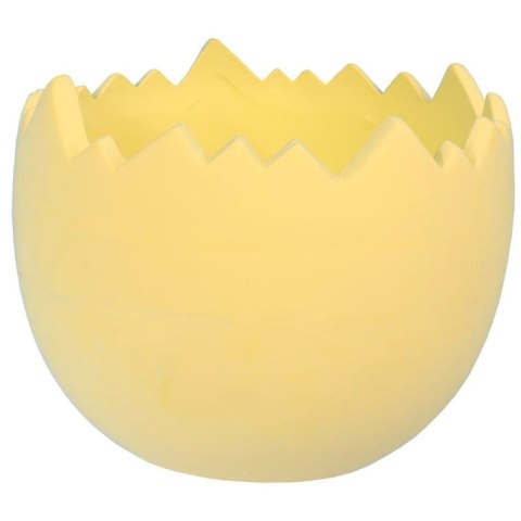 Skorupka ceramiczna pojemnik na rzeżuchę żółta 11 cm