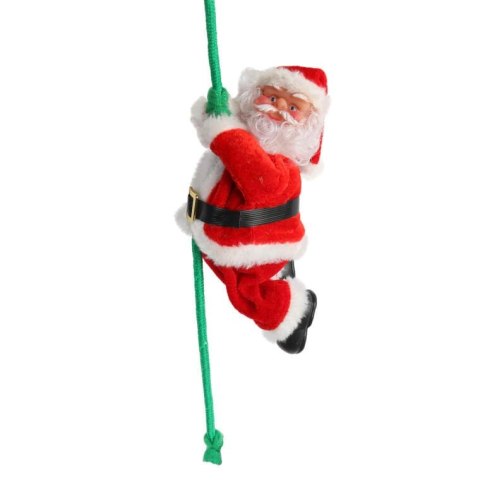 Świąteczna Dekoracja Świetlna - Dwa Mikołaje Wspinające się po Sznurze z Oświetleniem LED