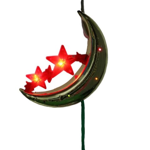 Świąteczna Dekoracja Świetlna - Dwa Mikołaje Wspinające się po Sznurze z Oświetleniem LED