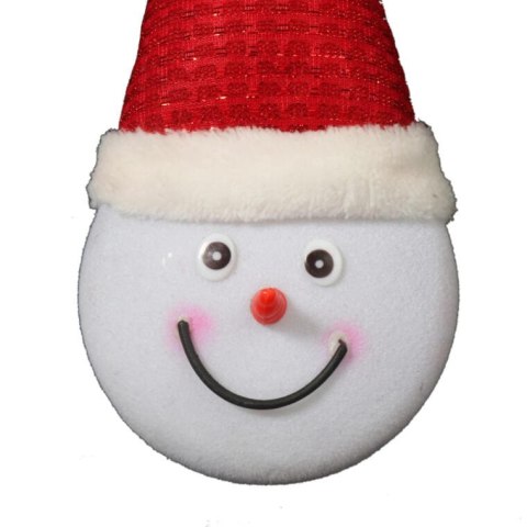 Świąteczna dekoracja świetlna - Bałwan z LED w czerwonej czapce na baterie