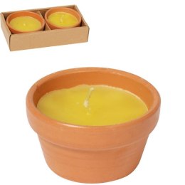 Świece antykomarowe w ceramice, komplet 2 szt. 7,5cm x 4cm