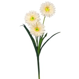 Sztuczna Gałązka Gerber Kremowa - Dekoracja Wysokiej Jakości 55 cm