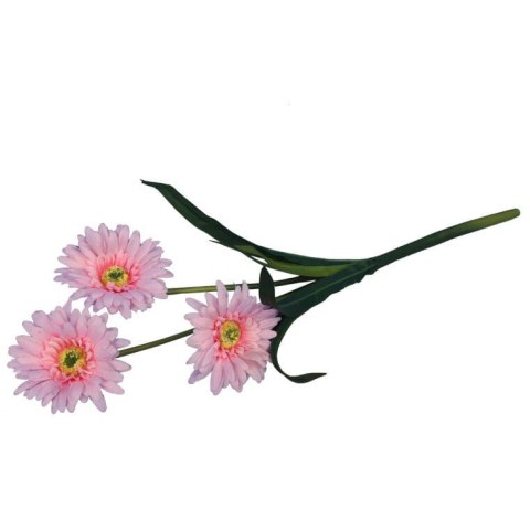 Sztuczna Gałązka Gerber w kolorze Jasno Różowym, wysokość 55 cm