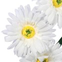 Sztuczna Gałązka z 3 Białymi Gerberami - Dekoracja o Wysokości 55 cm